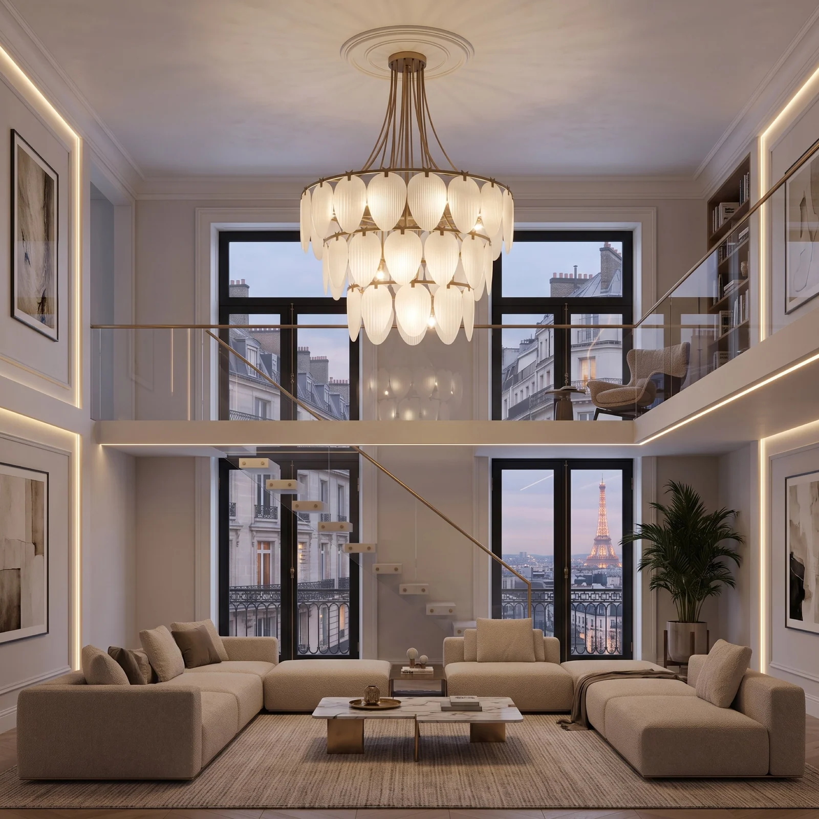 Bespoke Art Glass Chandelier for Villa Projects