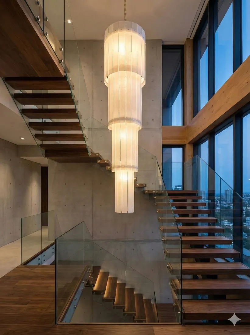 Acrylic Staircase Pendant Light