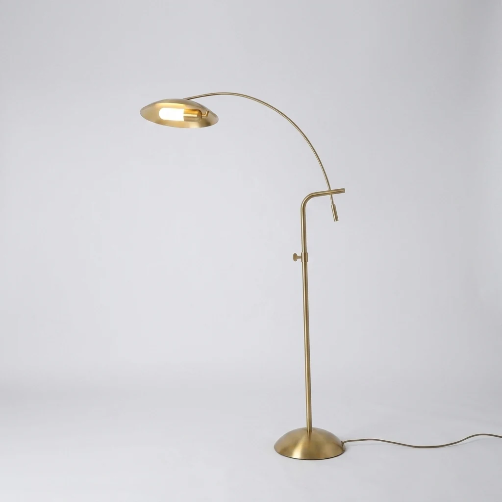 Adjustable Arch Brass Floor Lamp