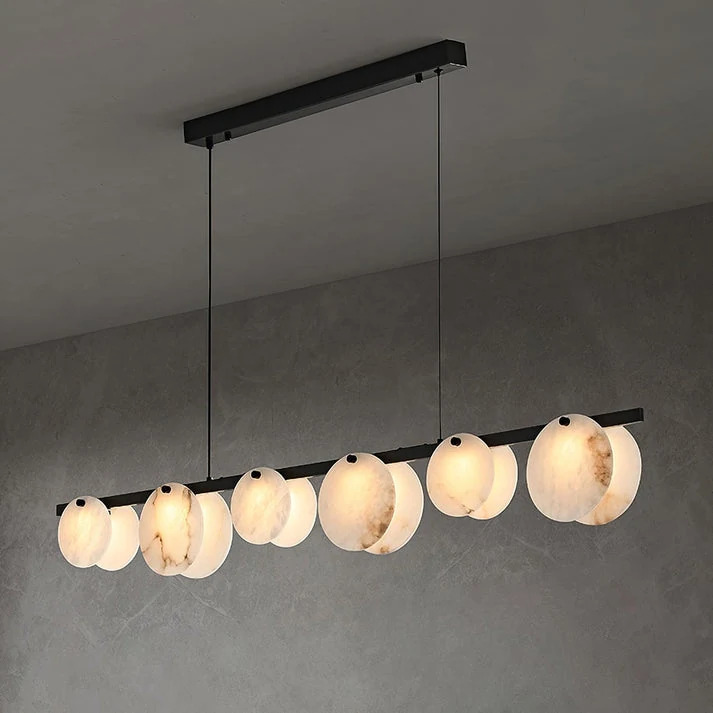 Alabaster Disc Pendant Light
