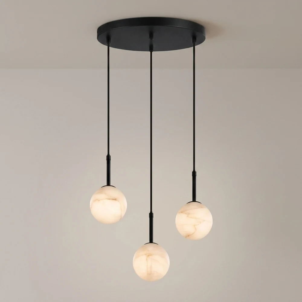 Alabaster Globe Pendant Light