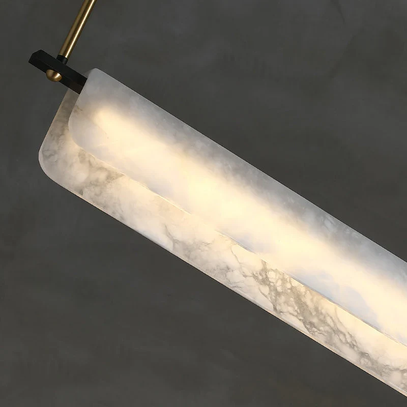 Alabaster Half-Tube Pendant Light detail