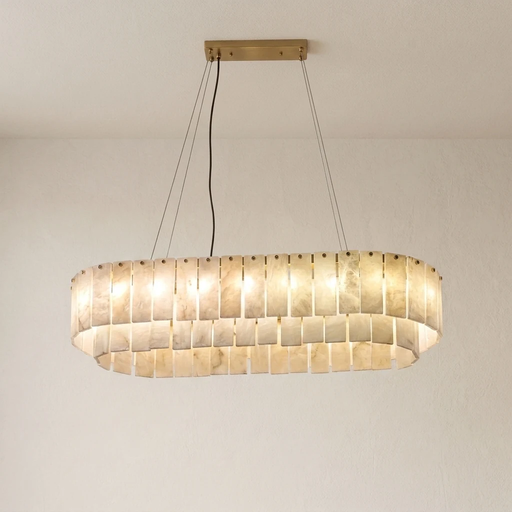 Alabaster Layered Pendant Light