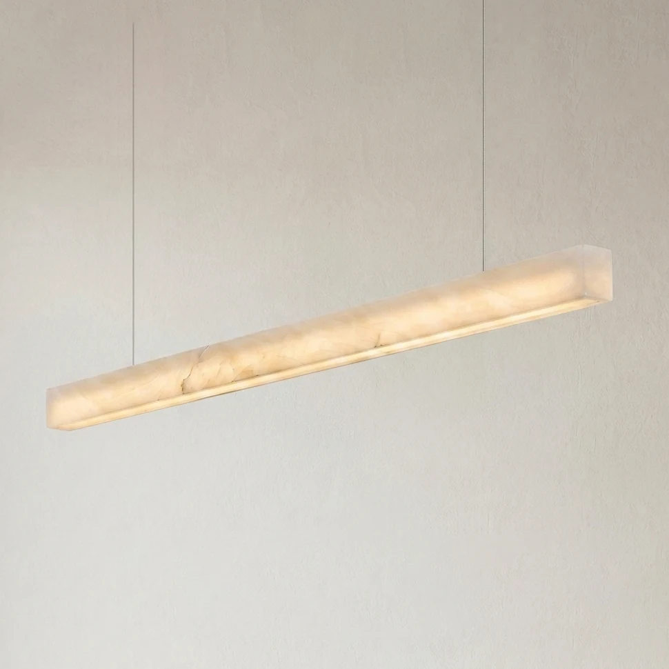 Alabaster Linear Rectangular Pendant Light