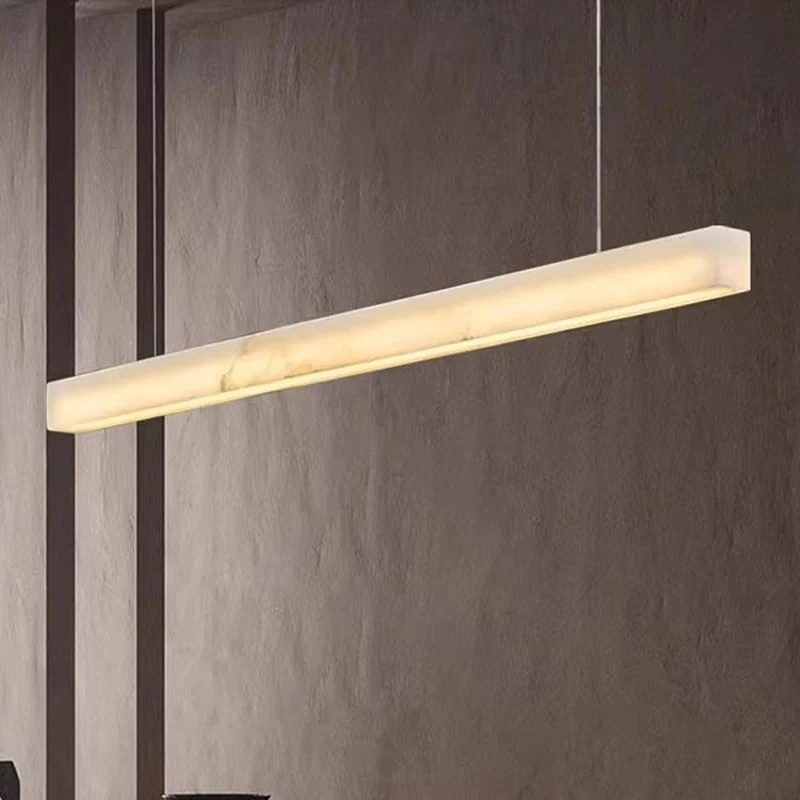 Alabaster Linear Rectangular Pendant Light detail
