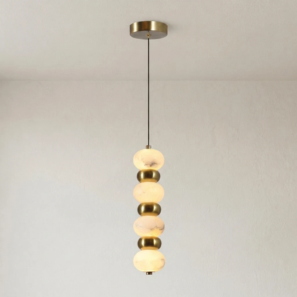 Alabaster Modular Sphere Pendant Light