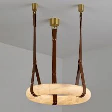 Alabaster Round Ring Pendant Light detail