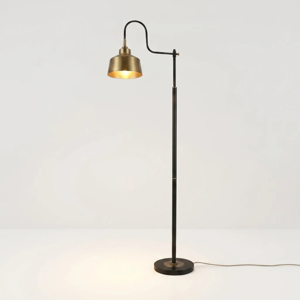 Articulated Arm Brass Floor Lamp