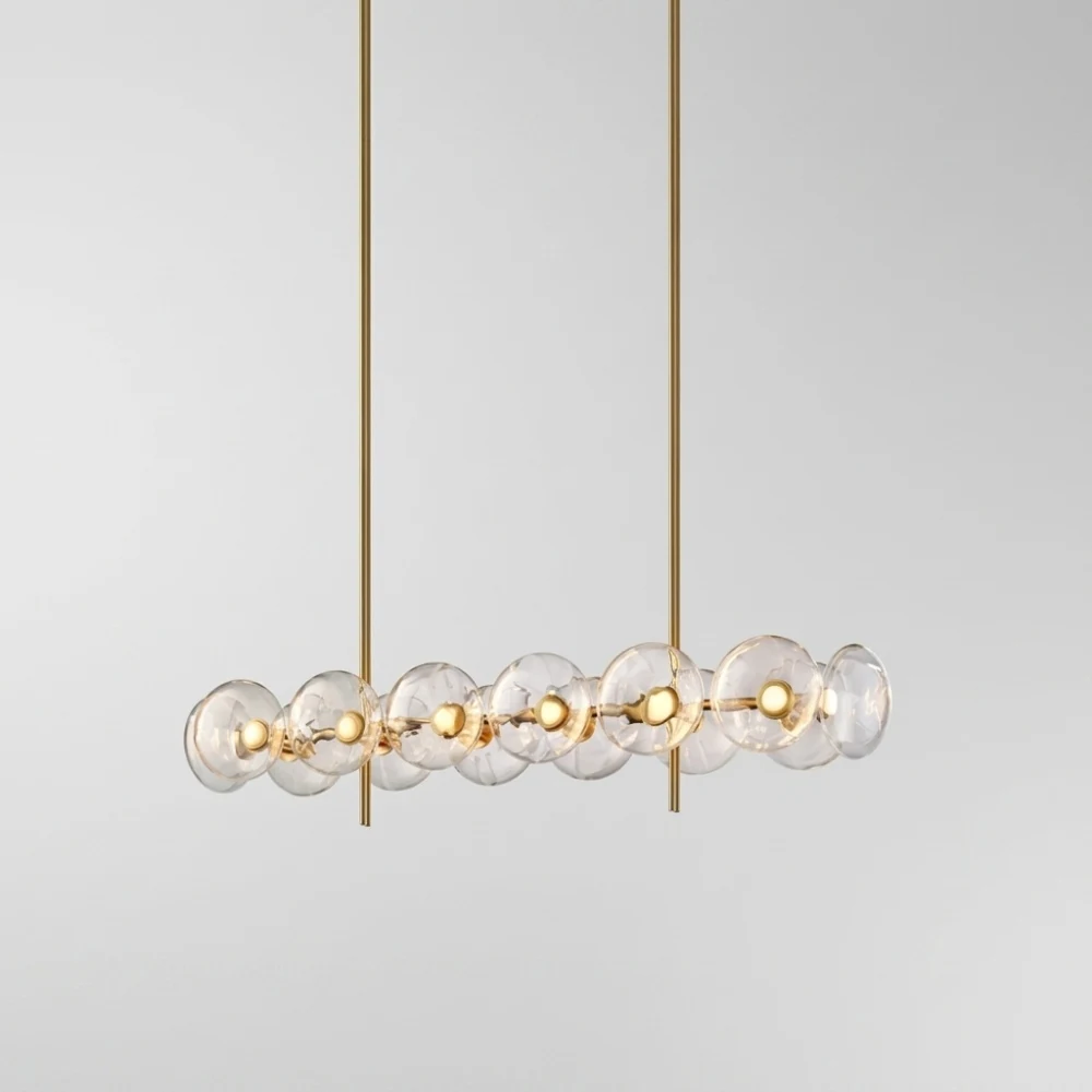 Bubble & Disc Glass Pendant Light Series detail