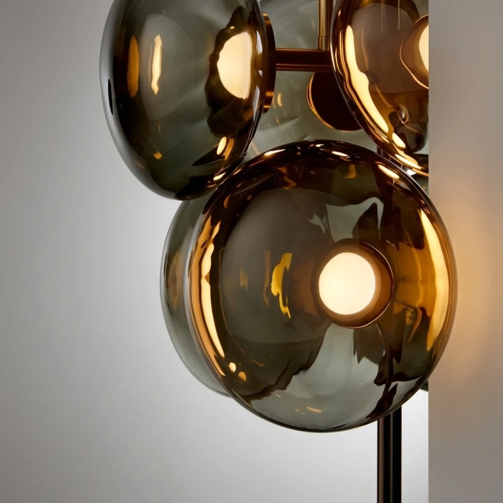 Bubble & Disc Glass Pendant Light Series detail