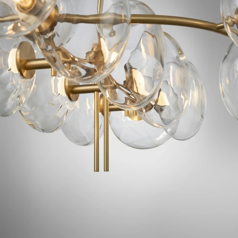 Bubble & Disc Glass Pendant Light Series detail