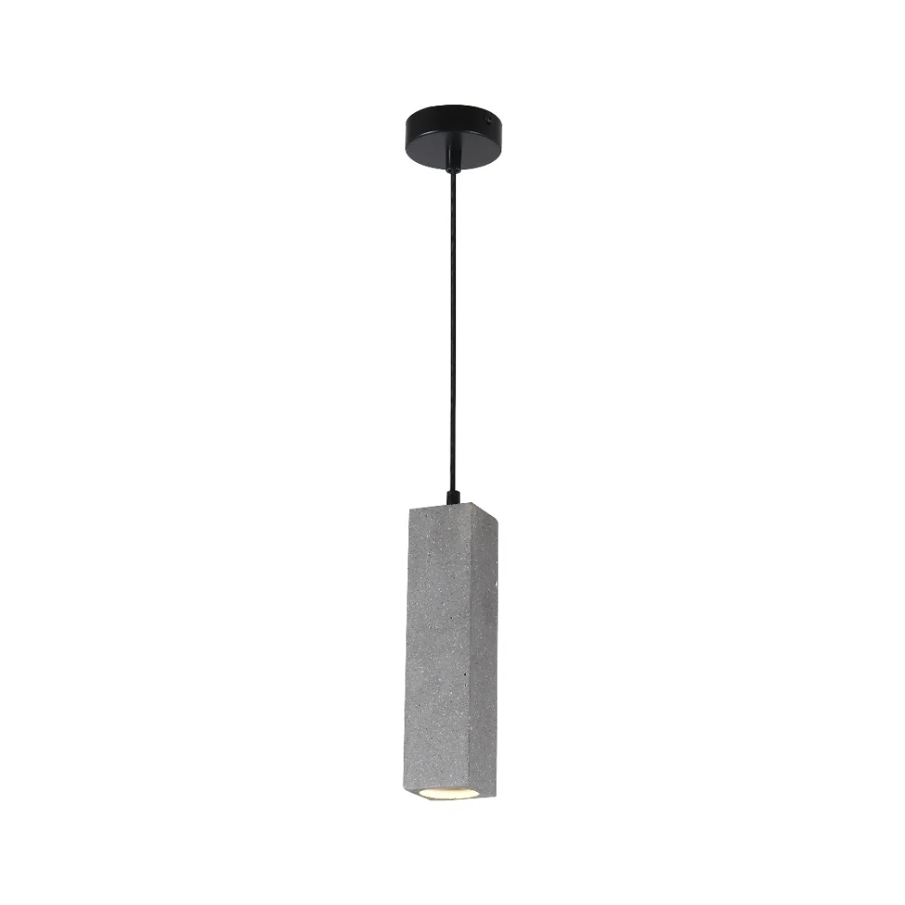 Concrete Texture Linear Cylinder Pendant Light detail