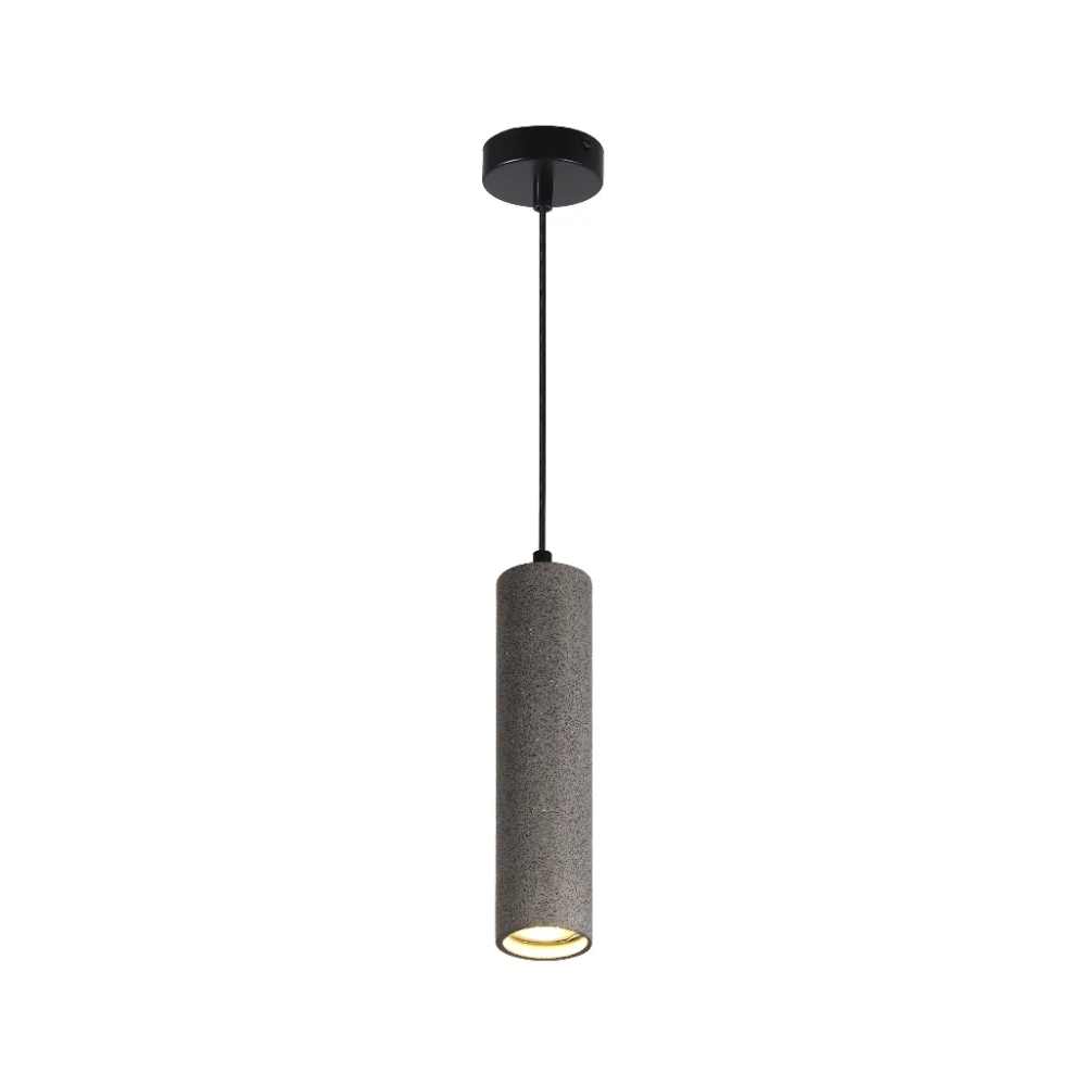 Concrete Texture Linear Cylinder Pendant Light detail