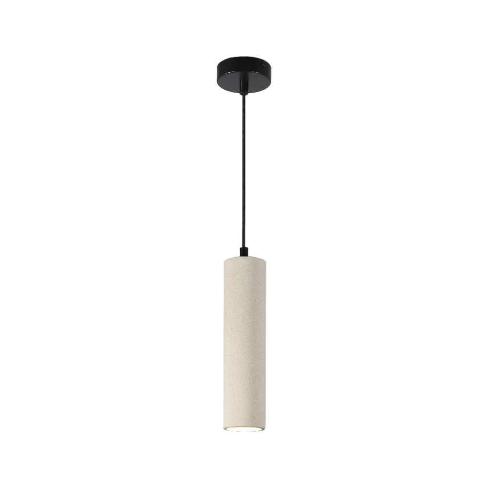 Concrete Texture Linear Cylinder Pendant Light detail