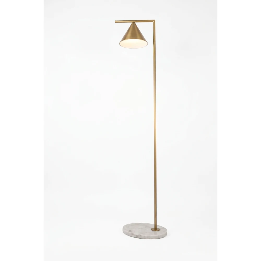 Conical Shade Marble Base Floor Lamp detail