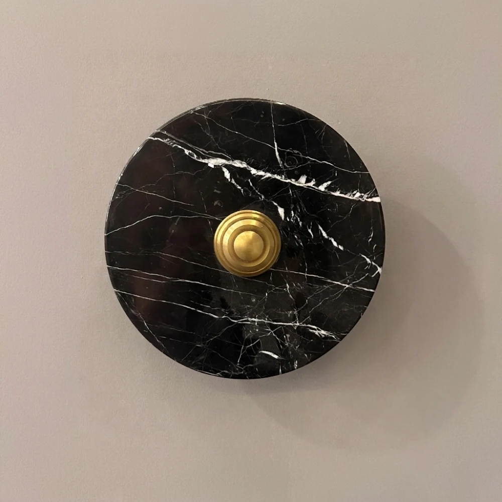 Contemporary Marble & Metal Accent Wall Light detail