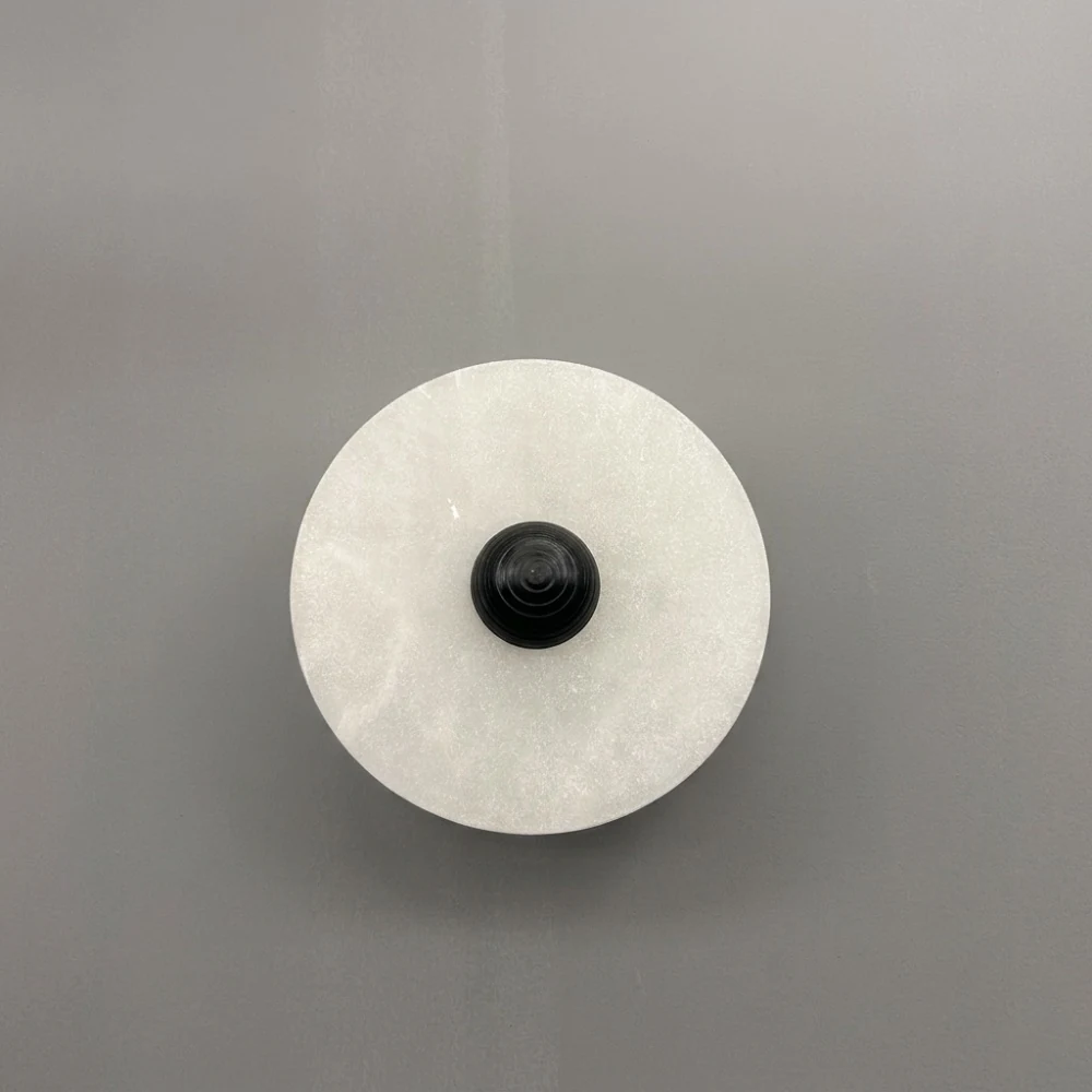 Contemporary Marble & Metal Accent Wall Light detail
