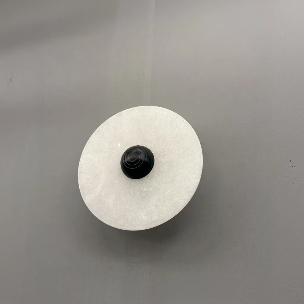 Contemporary Marble & Metal Accent Wall Light detail
