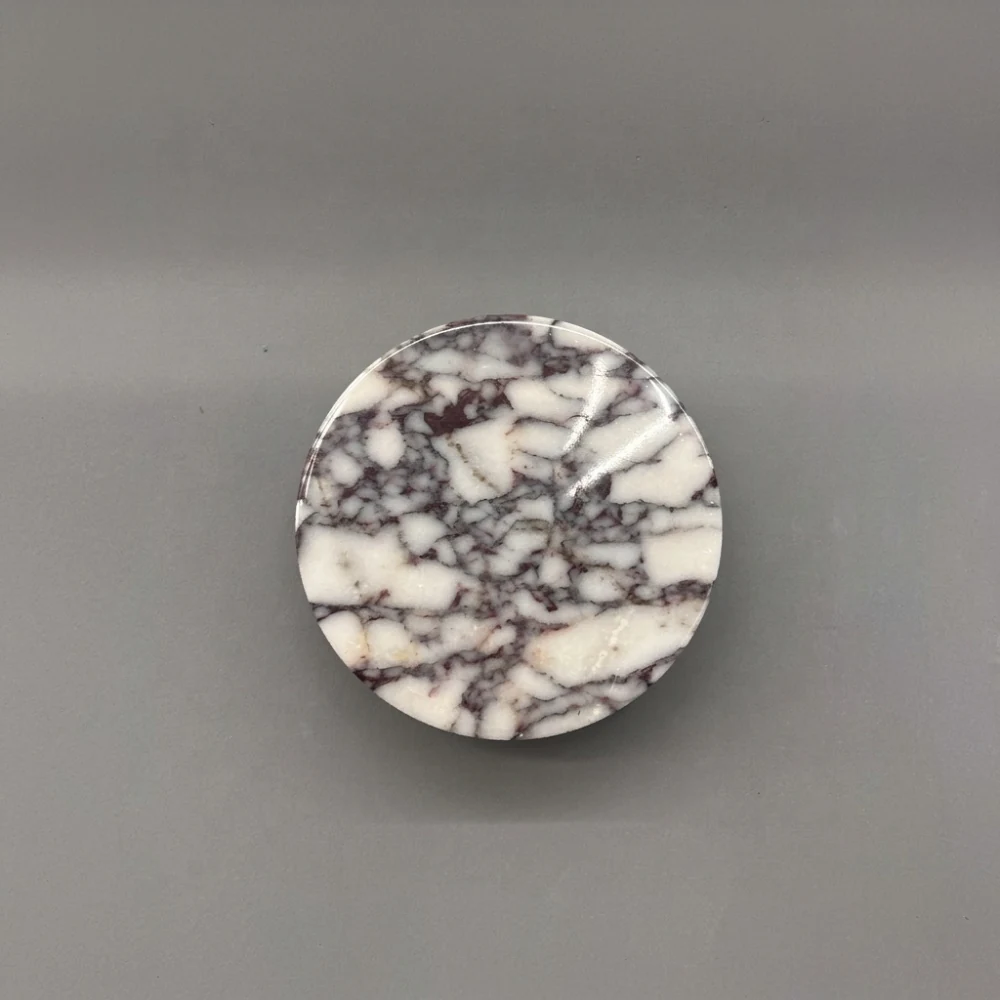 Contemporary Round Marble Flush Mount Fixture detail