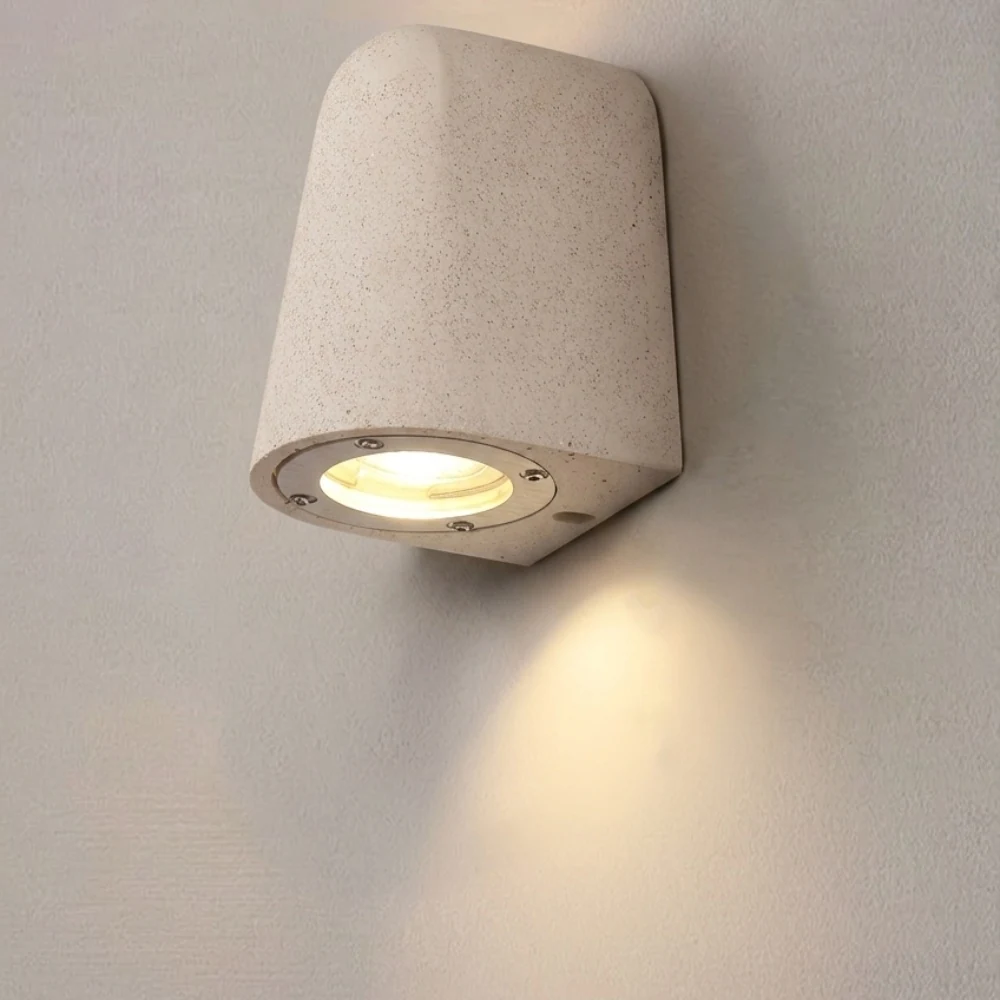 Custom PlasterConcrete Downlight Sconce detail