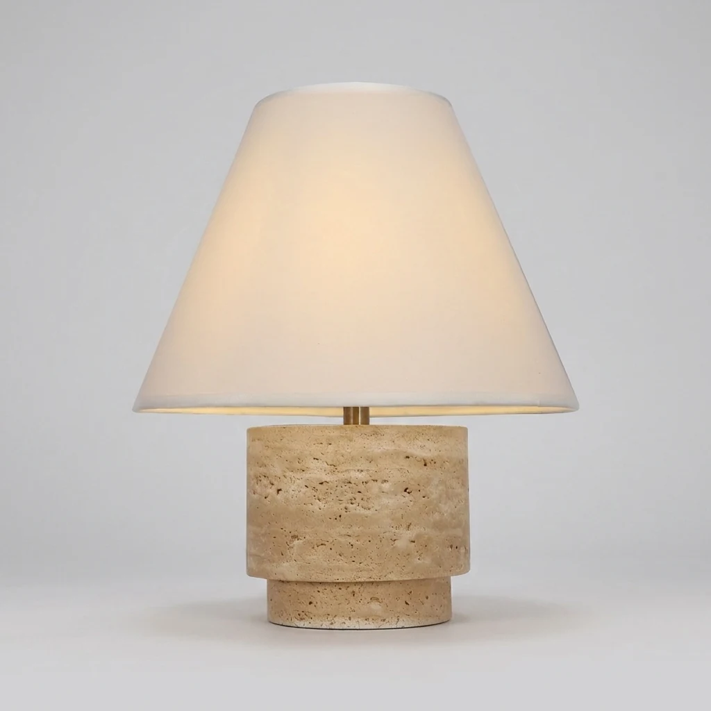 Cylinder Base Fabric Shade Table Lamp