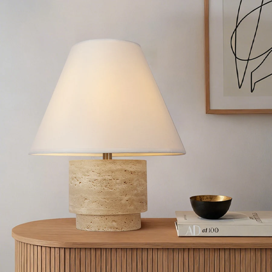 Cylinder Base Fabric Shade Table Lamp detail
