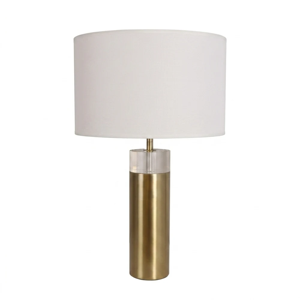 Cylinder Shade Metal Base Table Lamp detail