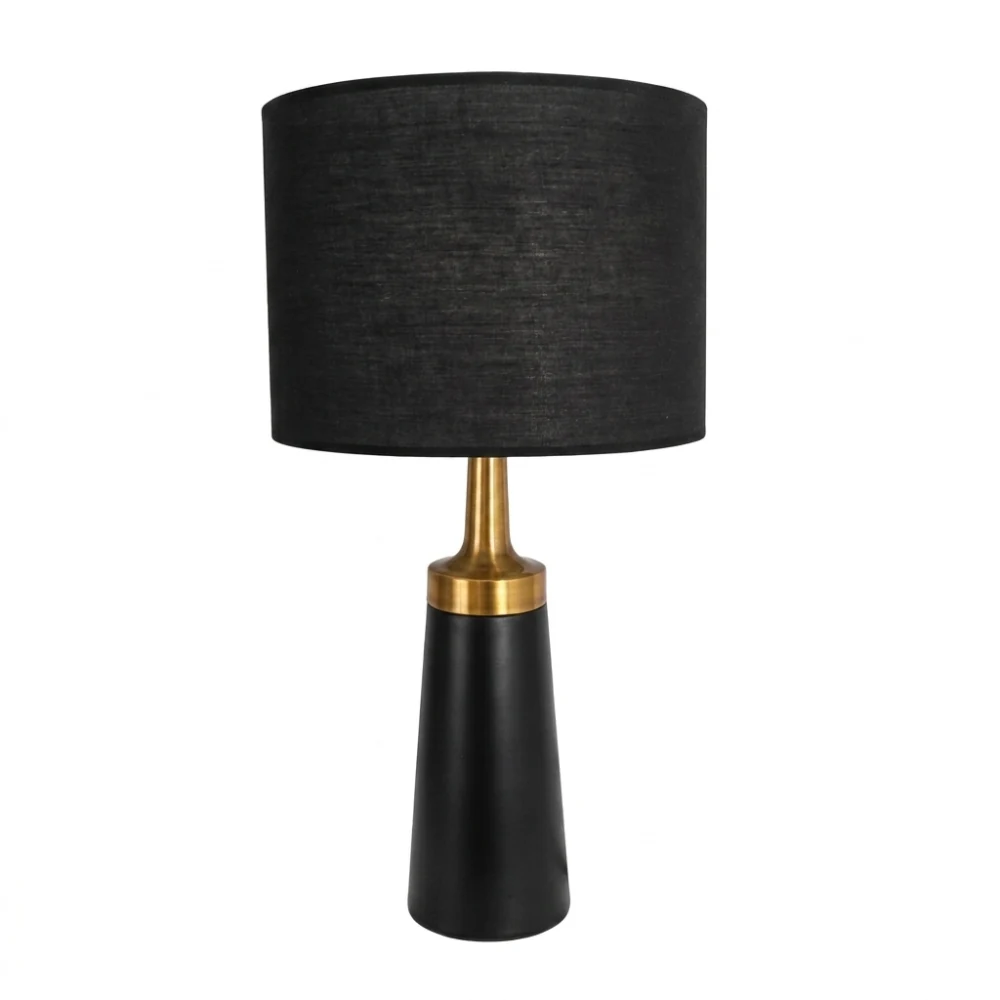 Cylinder Shade Metal Base Table Lamp detail