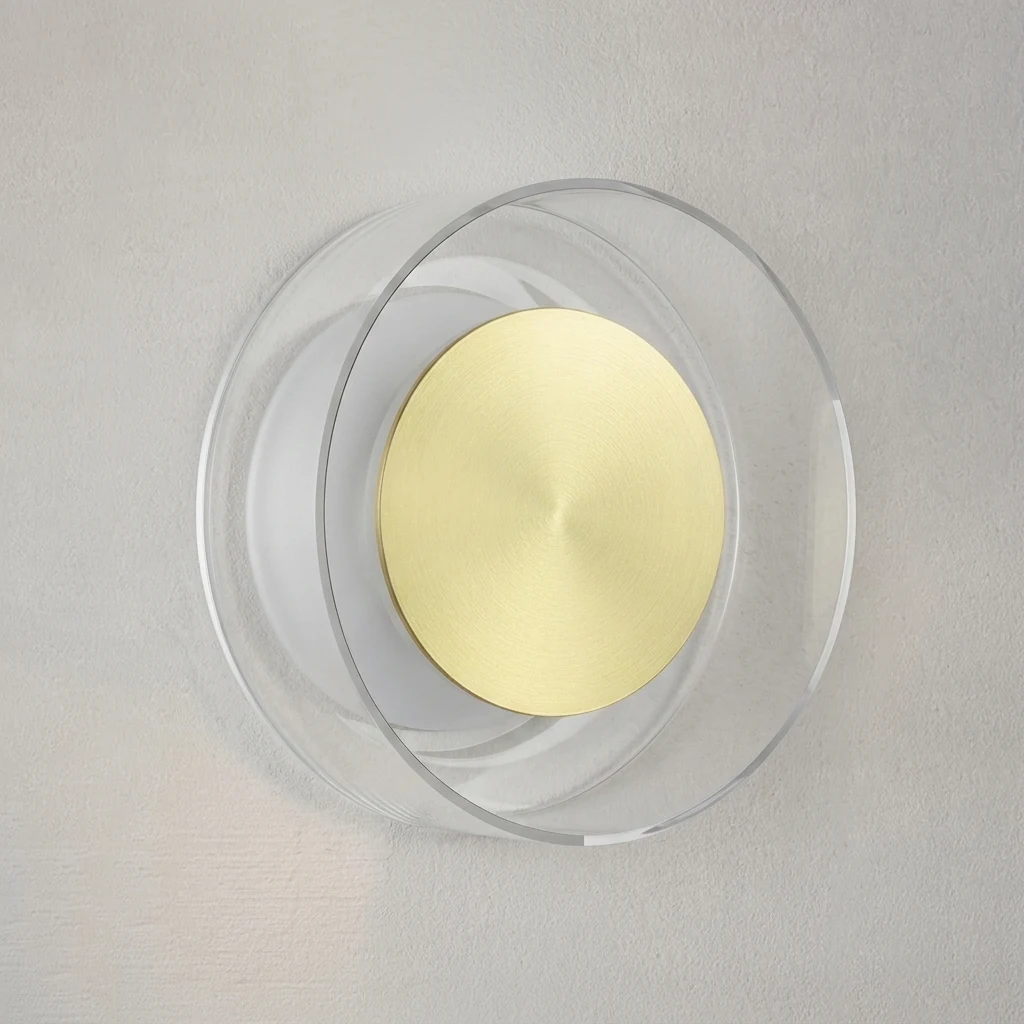 Designer Circular Backlit Wall Fixture detail