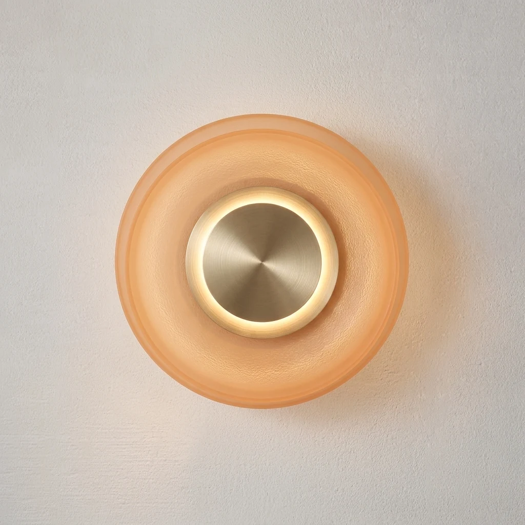 Designer Circular Backlit Wall Fixture detail