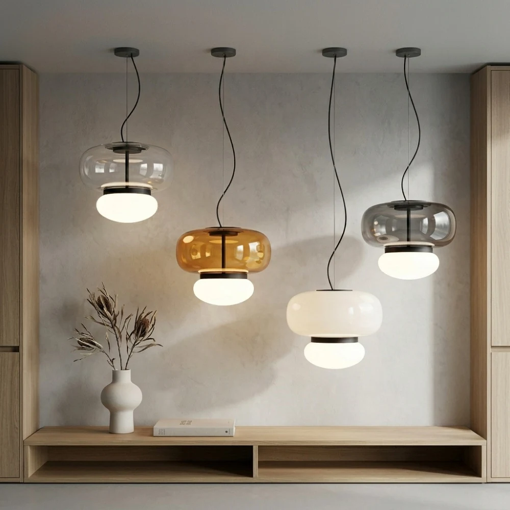 Designer Glass Pendant Light detail