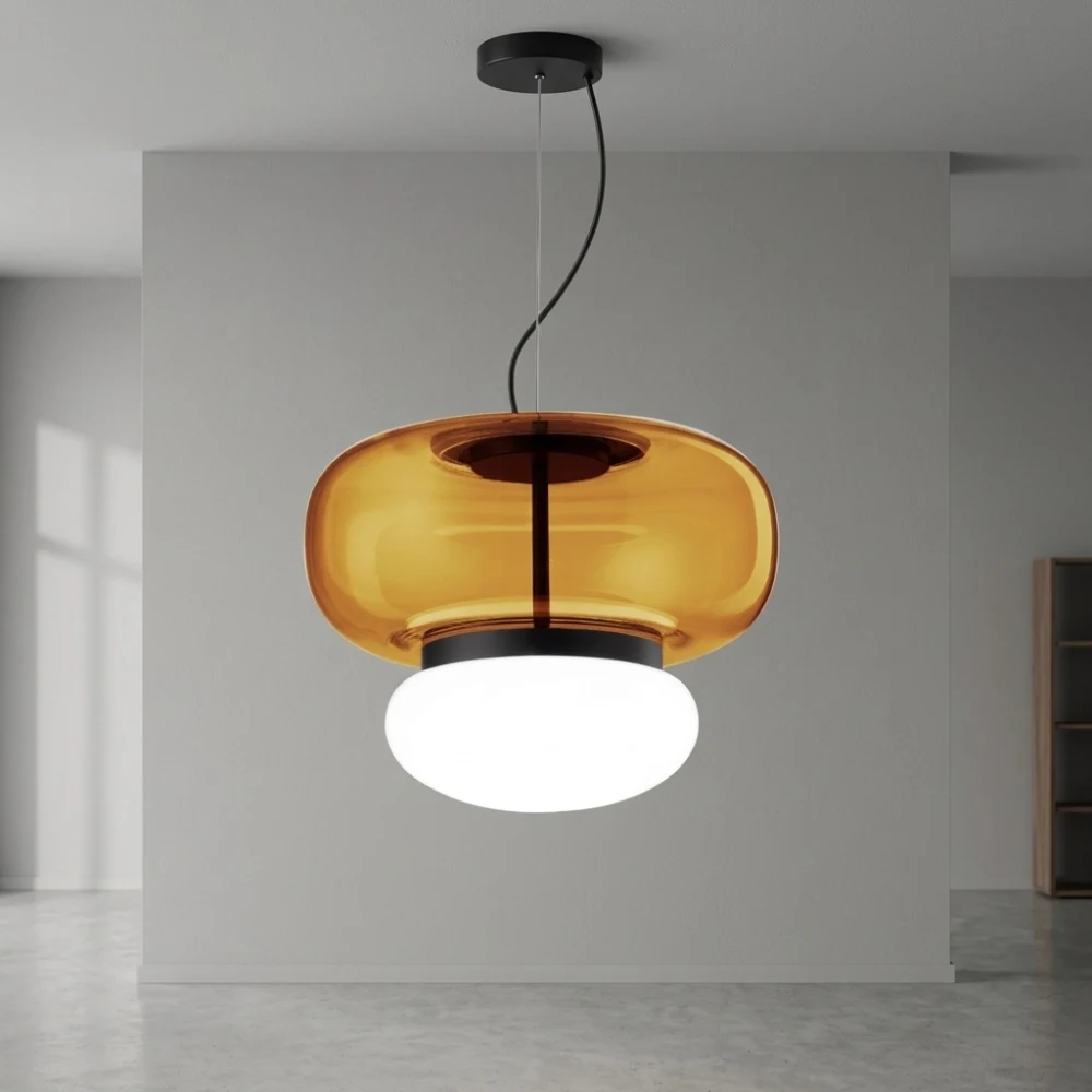 Designer Glass Pendant Light detail