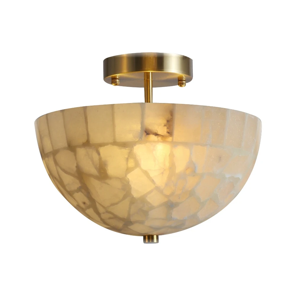 Dome Alabaster Flush Mount Ceiling Light
