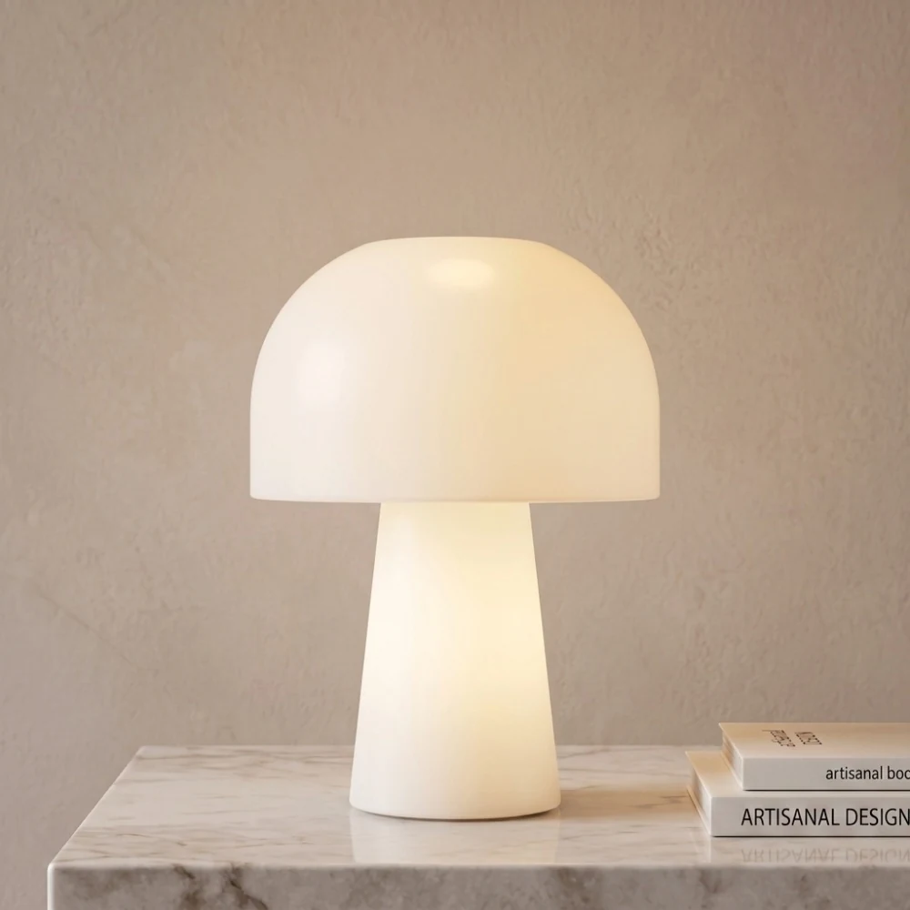 Double-Layer Glass Mushroom Table Lamp detail