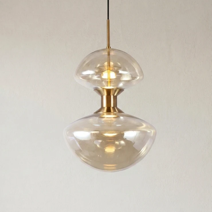 Double-Layer Glass Pendant Light