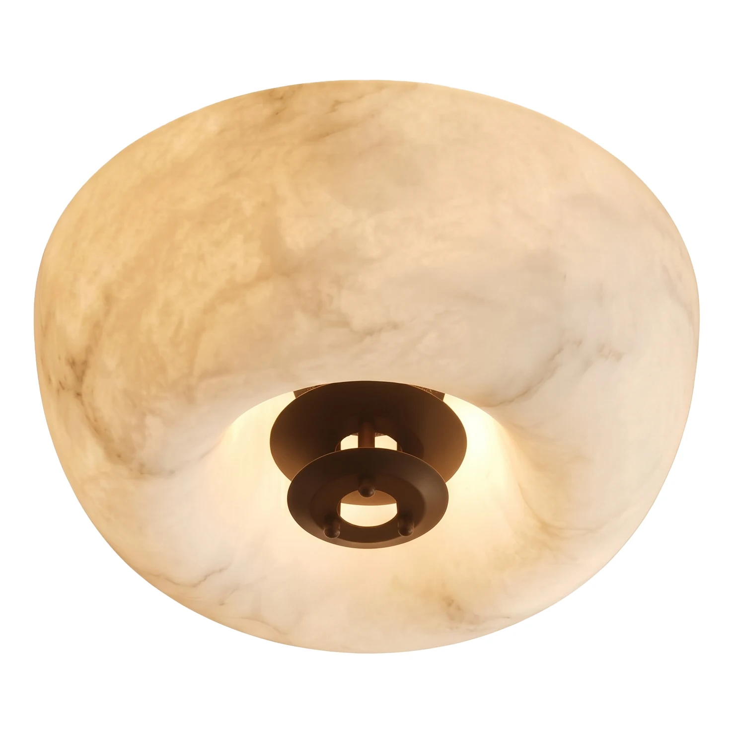 Faux Alabaster Flush Mount Ceiling Light detail