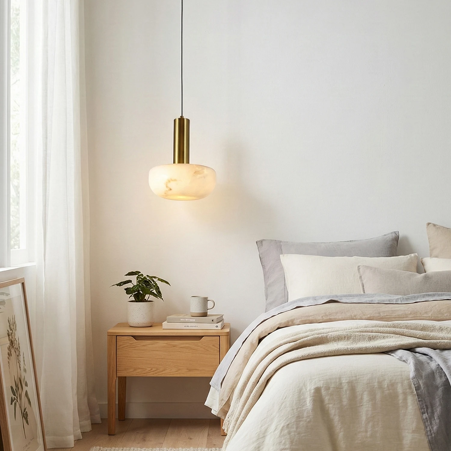 Faux Alabaster Pendant Light detail