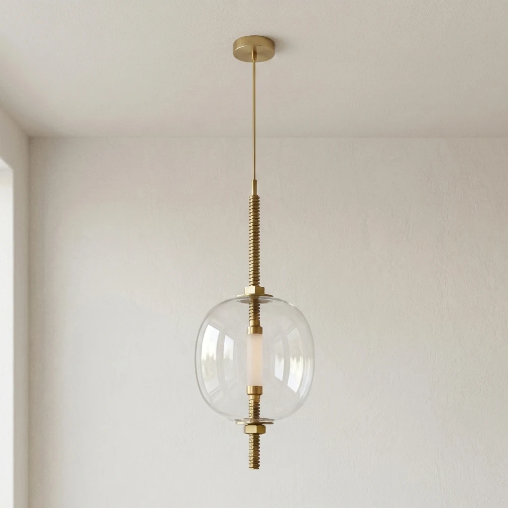 Flattened Globe Center-LED Pendant-2