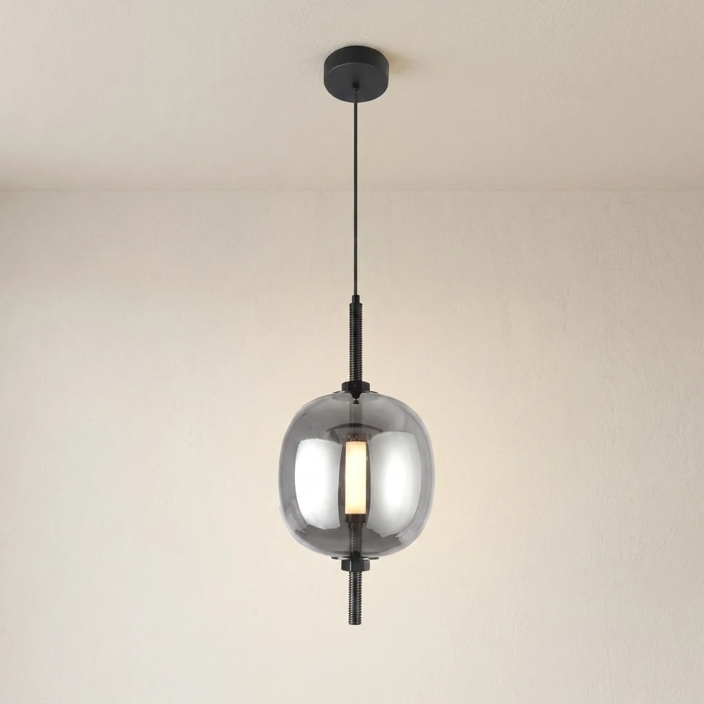 Flattened Globe Center-LED Pendant-2 detail