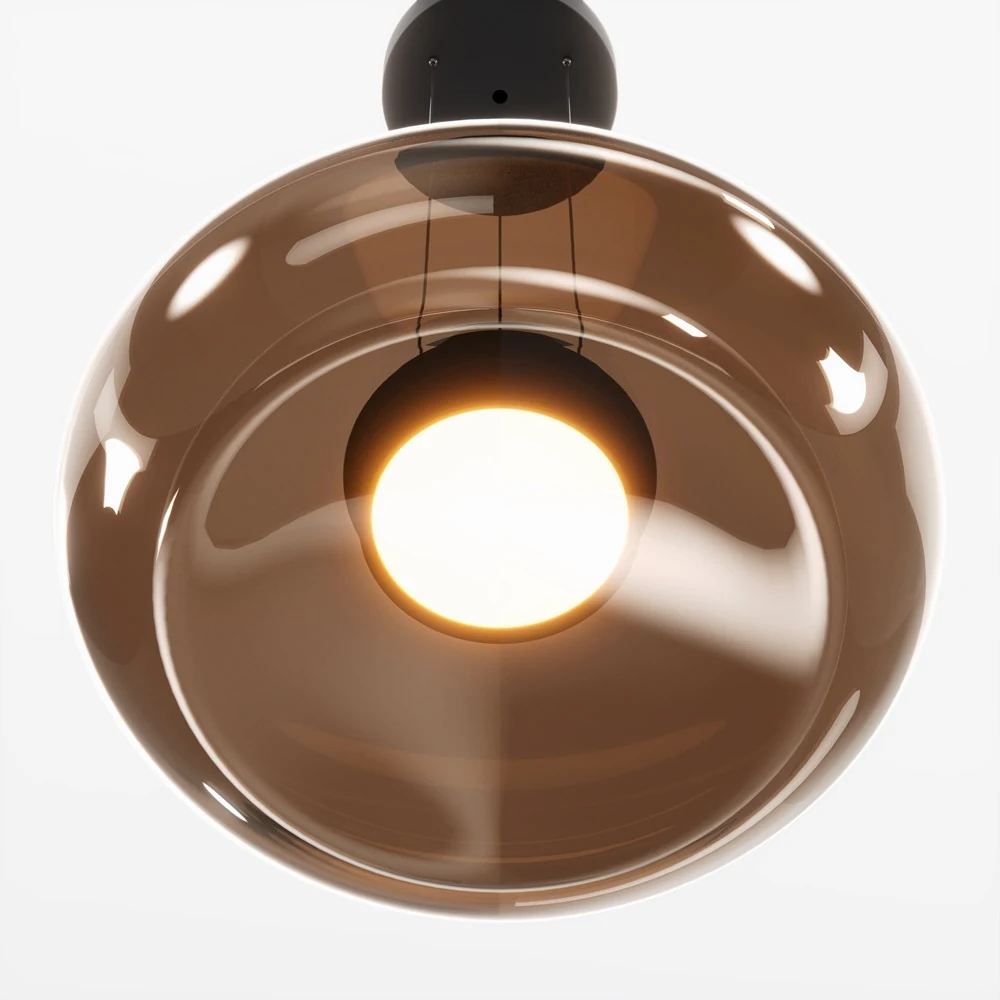 Flattened Globe Center-LED Pendant Light detail