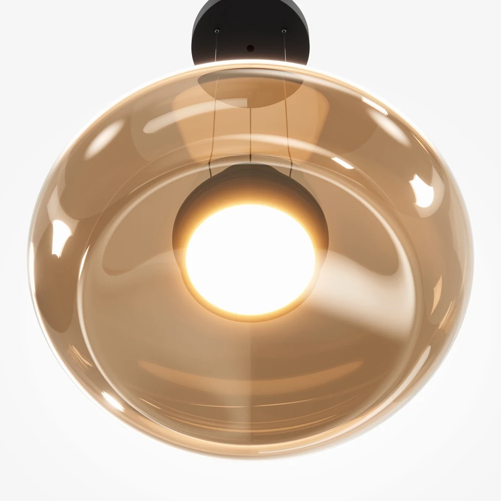 Flattened Globe Center-LED Pendant Light detail
