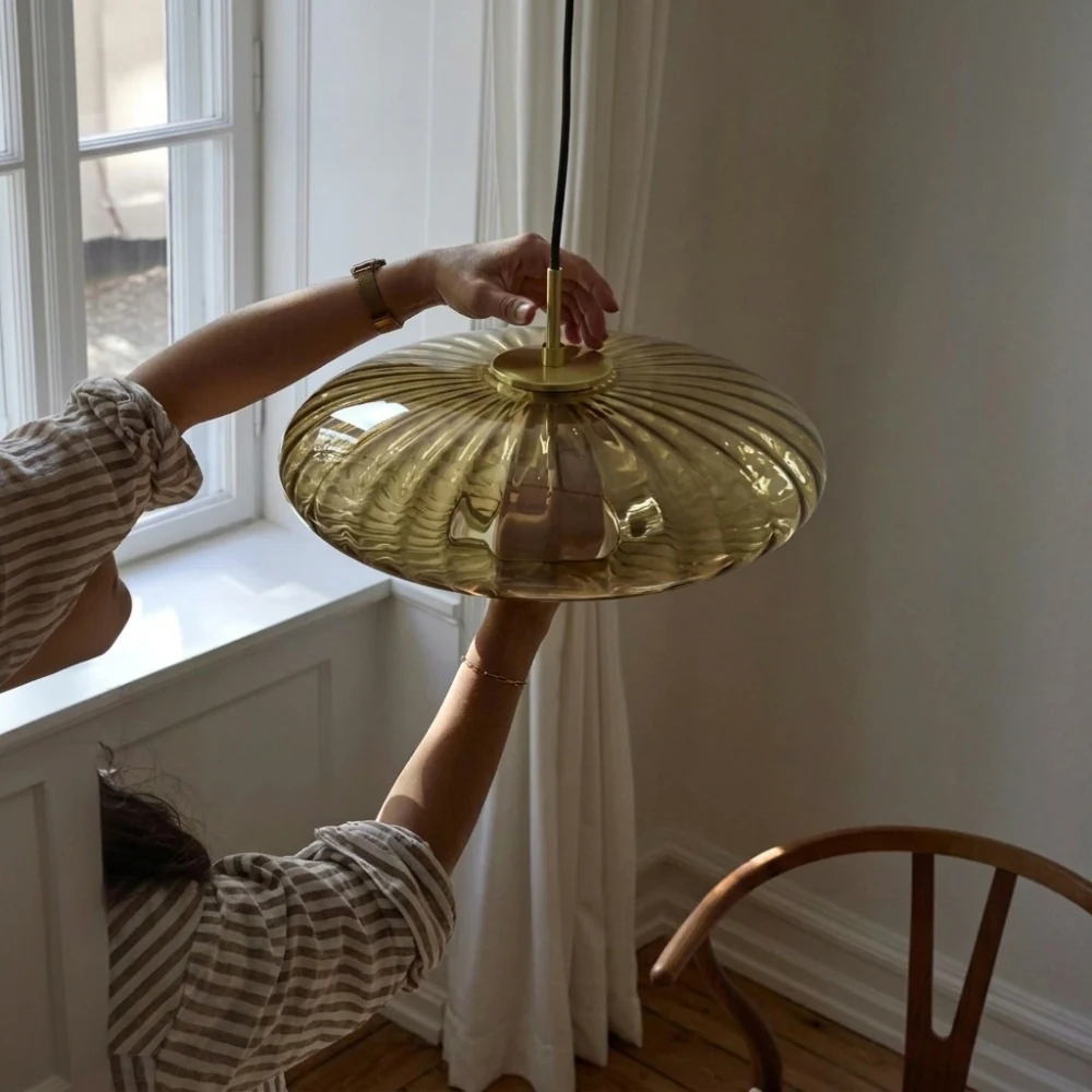 Glass Cluster Chandelier detail