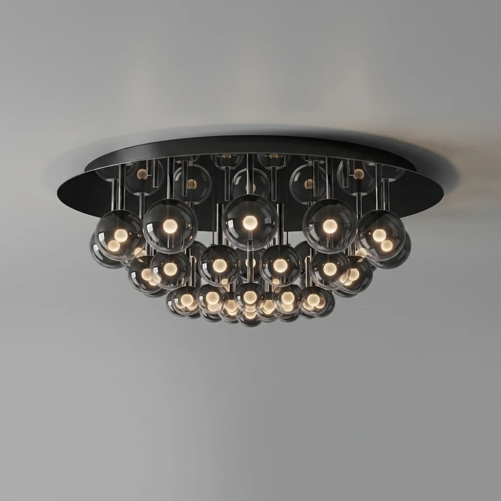 Glass Cluster Flush Mount Ceiling Light