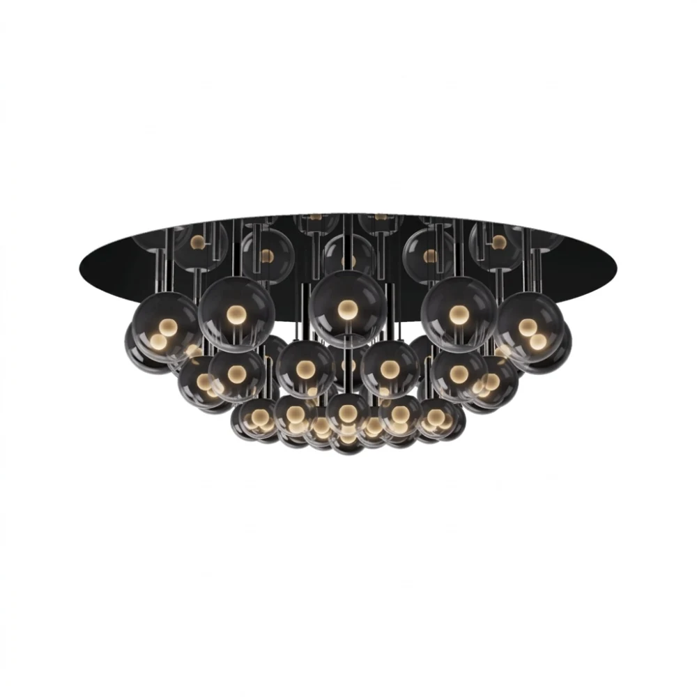 Glass Cluster Flush Mount Ceiling Light detail