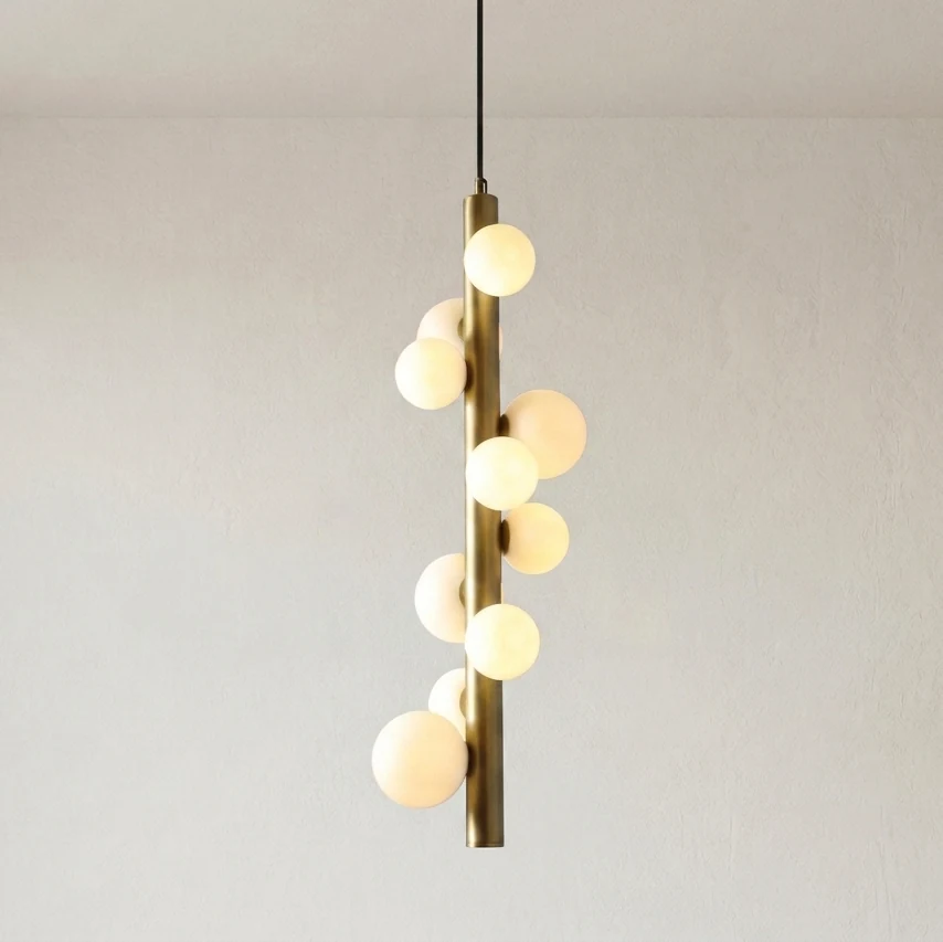 Glass Globe Cluster Pendant Light detail