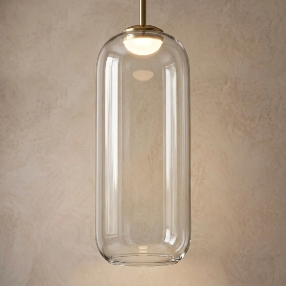 Glass Shade with Internal LED Pendant Light detail