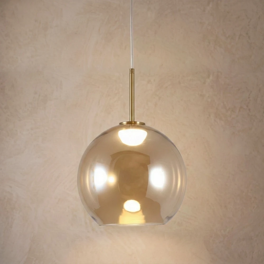 Glass Shade with Internal LED Pendant Light detail