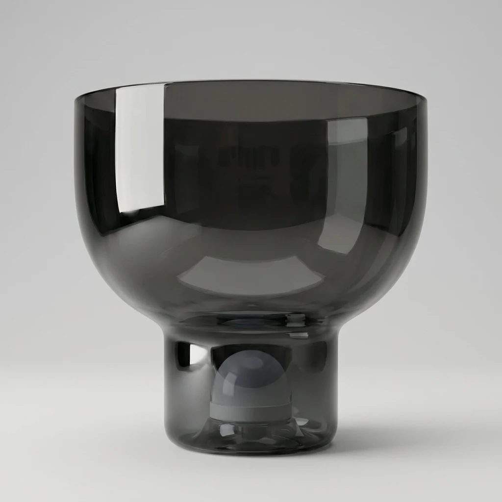 Glass table lamp detail