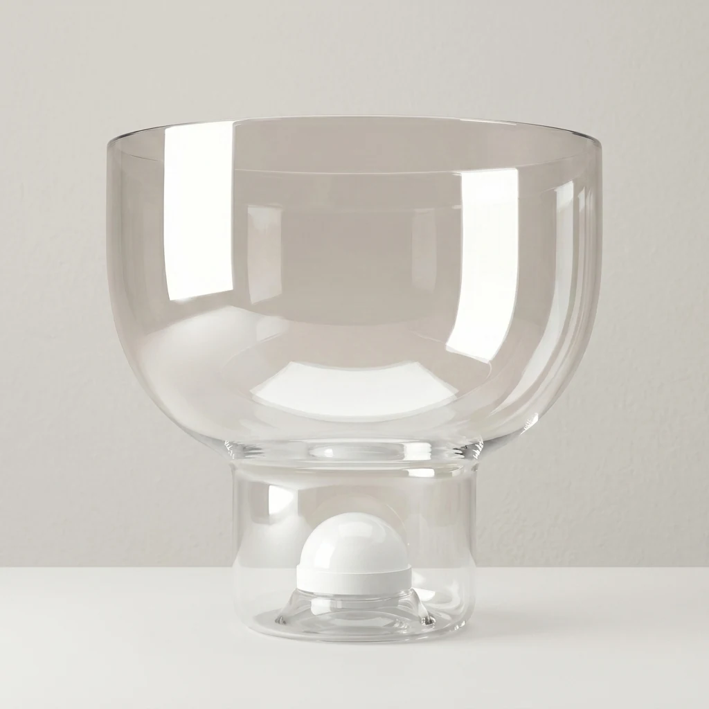 Glass table lamp detail