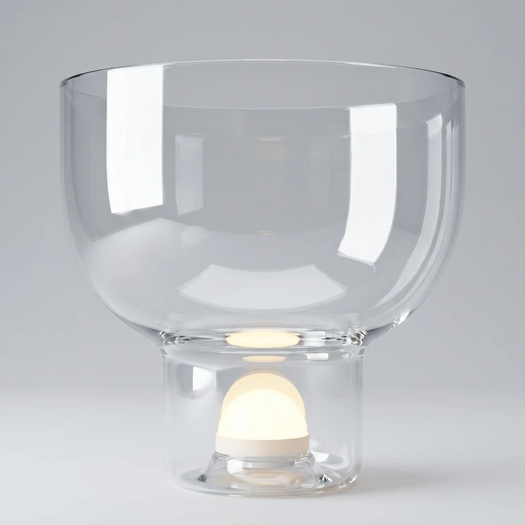Glass table lamp detail